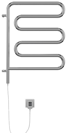 Электро 25 Ш-обр 450х570 поворотный Полотенцесушитель  TERMINUS Нальчик - фото 2