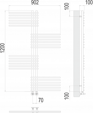 Европа П24 70х1200 Полотенцесушитель  TERMINUS Нальчик - фото 3