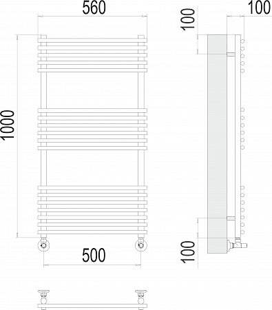 Ватра П18 500х1000 Полотенцесушитель  TERMINUS Нальчик - фото 3