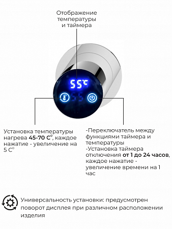 Рондо П2 350х760 электро Полотенцесушитель TERMINUS Нержавеющая сталь Нальчик - фото 5